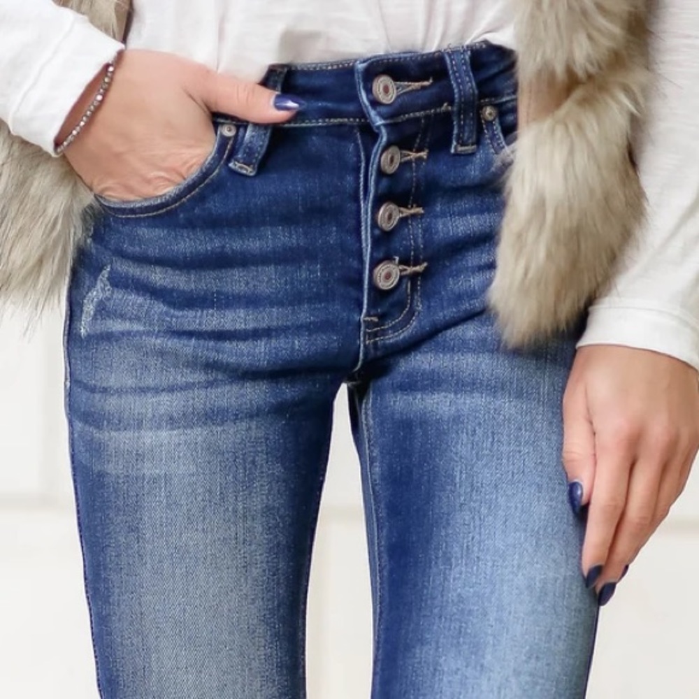NWT Kan Can Button Fly Mid Rise Flare Bellbottoms - Picture 6 of 8